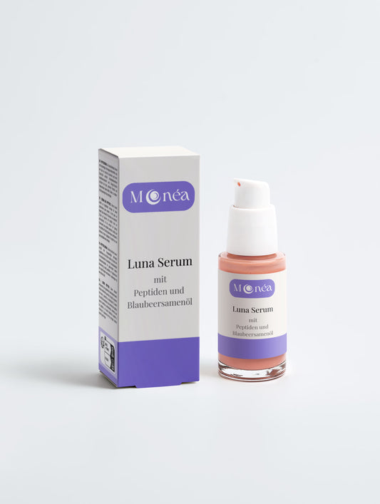 Luna Serum - Regenerierendes Gesichtsserum mit Blaubeersamenöl & Peptiden für glattere und straffere Haut (Anti-Aging, vegan)